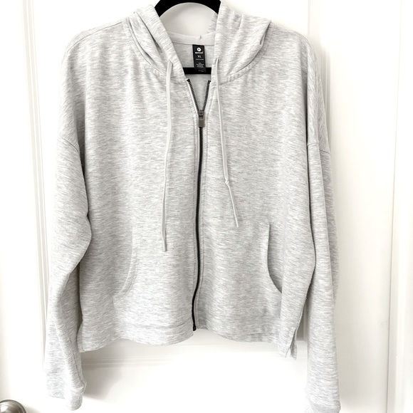 90 Degrees by Reflect Gray Zip-Up Hoodie - Picture 1 of 4